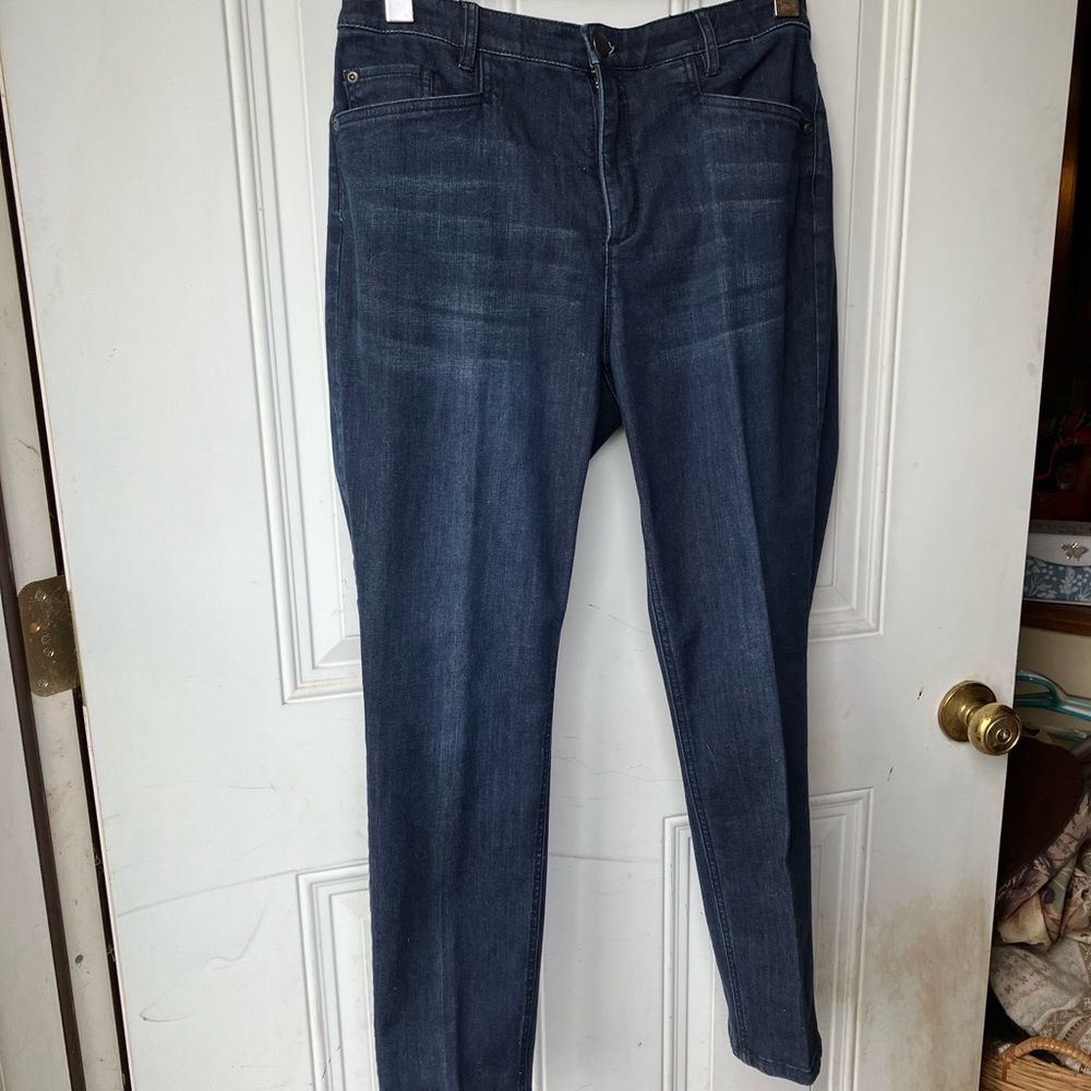 J. Jill Women's Ankle Jeans - Dark Blue Smooth Fit Jeans 12